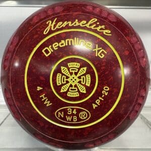 HENSELITE DREAMLINE XG SIZE 4 GRIIPED LAWN BOWLS