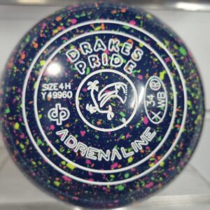 DRAKES PRIDE ADRENALINE SIZE 4 LAWN BOWLS