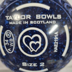 TAYLOR REDLINE SR SIZE 2 GRIPPED LAWN BOWLS